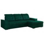 Narożnik MADRITO L - strona prawa - ciemnozielony, welwet