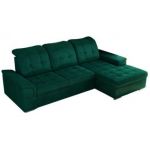Narożnik MADRITO L - strona prawa - ciemnozielony, welwet