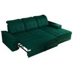 Narożnik MADRITO L - strona prawa - ciemnozielony, welwet