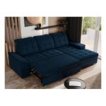 Narożnik MADRITO L - strona prawa - ciemnoniebieski, welwet