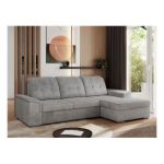 Narożnik MADRITO L - strona prawa - jasnoszary, welwet