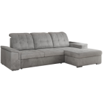 Narożnik MADRITO L - strona prawa - jasnoszary, welwet