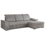 Narożnik MADRITO L - strona prawa - jasnoszary, welwet