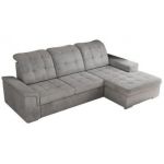 Narożnik MADRITO L - strona prawa - jasnoszary, welwet