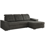 Narożnik MADRITO L - strona prawa - ciemnoszary, welwet