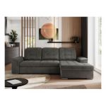 Narożnik MADRITO L - strona prawa - ciemnoszary, welwet