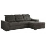 Narożnik MADRITO L - strona prawa - ciemnoszary, welwet