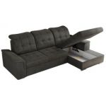 Narożnik MADRITO L - strona prawa - ciemnoszary, welwet