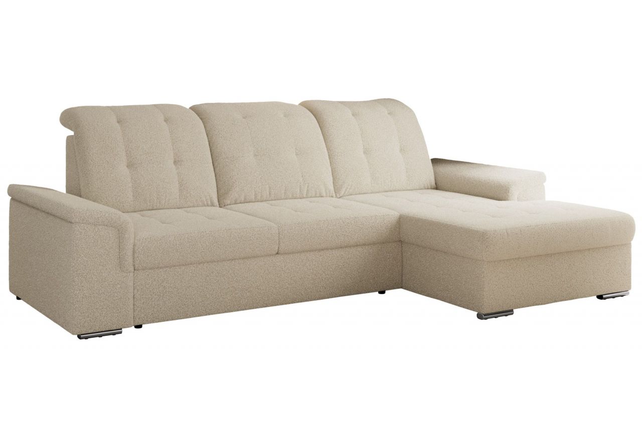 Narożnik MADRITO L - strona prawa - beżowy, boucle