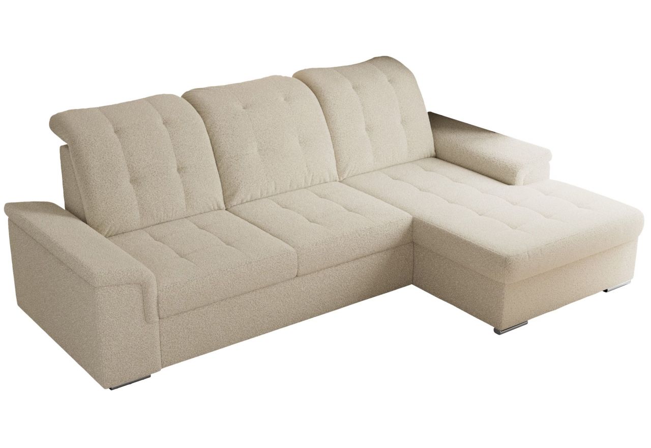 Narożnik MADRITO L - strona prawa - beżowy, boucle