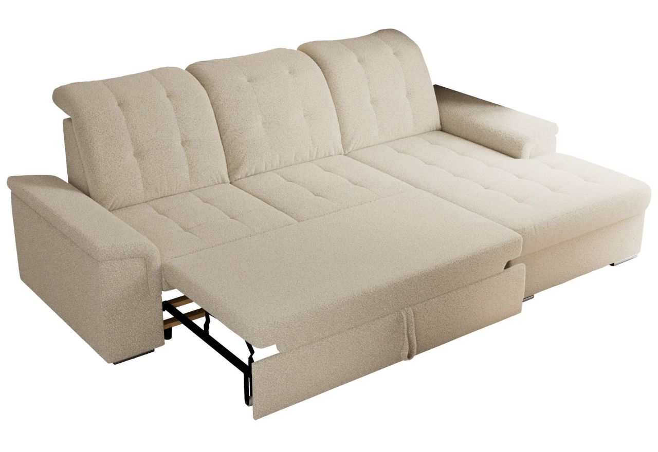 Narożnik MADRITO L - strona prawa - beżowy, boucle