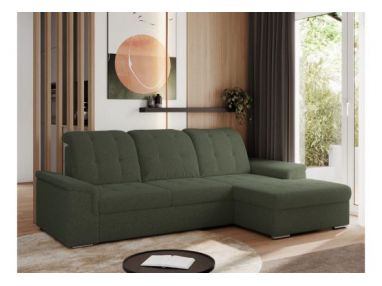 Narożnik MADRITO L - strona prawa - ciemnozielony, boucle