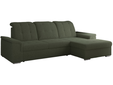 Narożnik MADRITO L - strona prawa - ciemnozielony, boucle