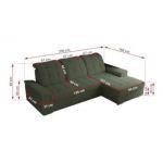 Narożnik MADRITO L - strona prawa - ciemnozielony, boucle