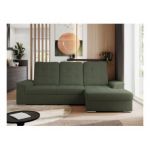 Narożnik MADRITO L - strona prawa - ciemnozielony, boucle