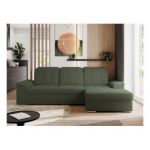 Narożnik MADRITO L - strona prawa - ciemnozielony, boucle