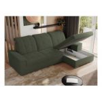 Narożnik MADRITO L - strona prawa - ciemnozielony, boucle