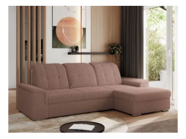 Narożnik MADRITO L - strona prawa - różowy, boucle