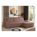 Narożnik MADRITO L - strona prawa - różowy, boucle