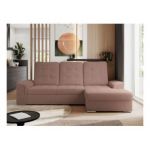 Narożnik MADRITO L - strona prawa - różowy, boucle