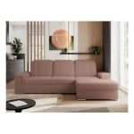 Narożnik MADRITO L - strona prawa - różowy, boucle