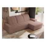 Narożnik MADRITO L - strona prawa - różowy, boucle