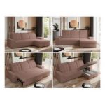 Narożnik MADRITO L - strona prawa - różowy, boucle