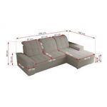 Narożnik MADRITO L - strona prawa - szary, boucle