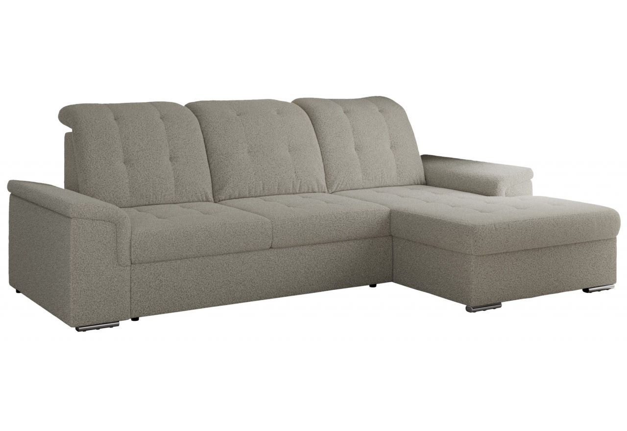 Narożnik MADRITO L - strona prawa - szary, boucle