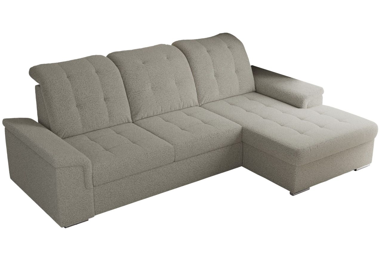 Narożnik MADRITO L - strona prawa - szary, boucle