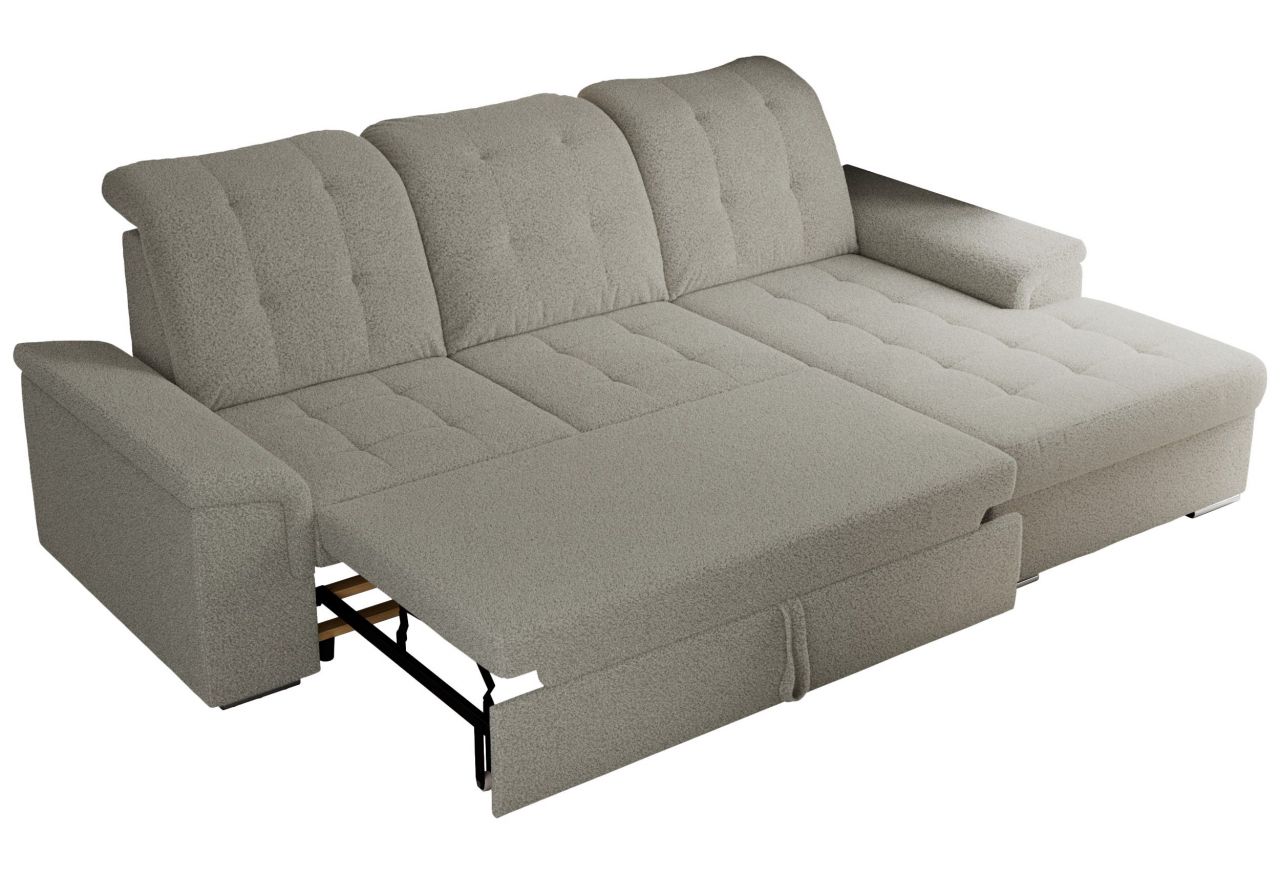 Narożnik MADRITO L - strona prawa - szary, boucle