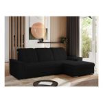 Narożnik MADRITO L - strona prawa - czarny, boucle