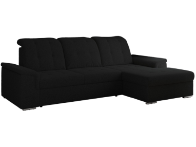 Narożnik MADRITO L - strona prawa - czarny, boucle