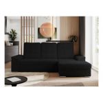 Narożnik MADRITO L - strona prawa - czarny, boucle