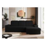 Narożnik MADRITO L - strona prawa - czarny, boucle