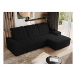 Narożnik MADRITO L - strona prawa - czarny, boucle