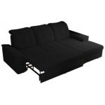 Narożnik MADRITO L - strona prawa - czarny, boucle