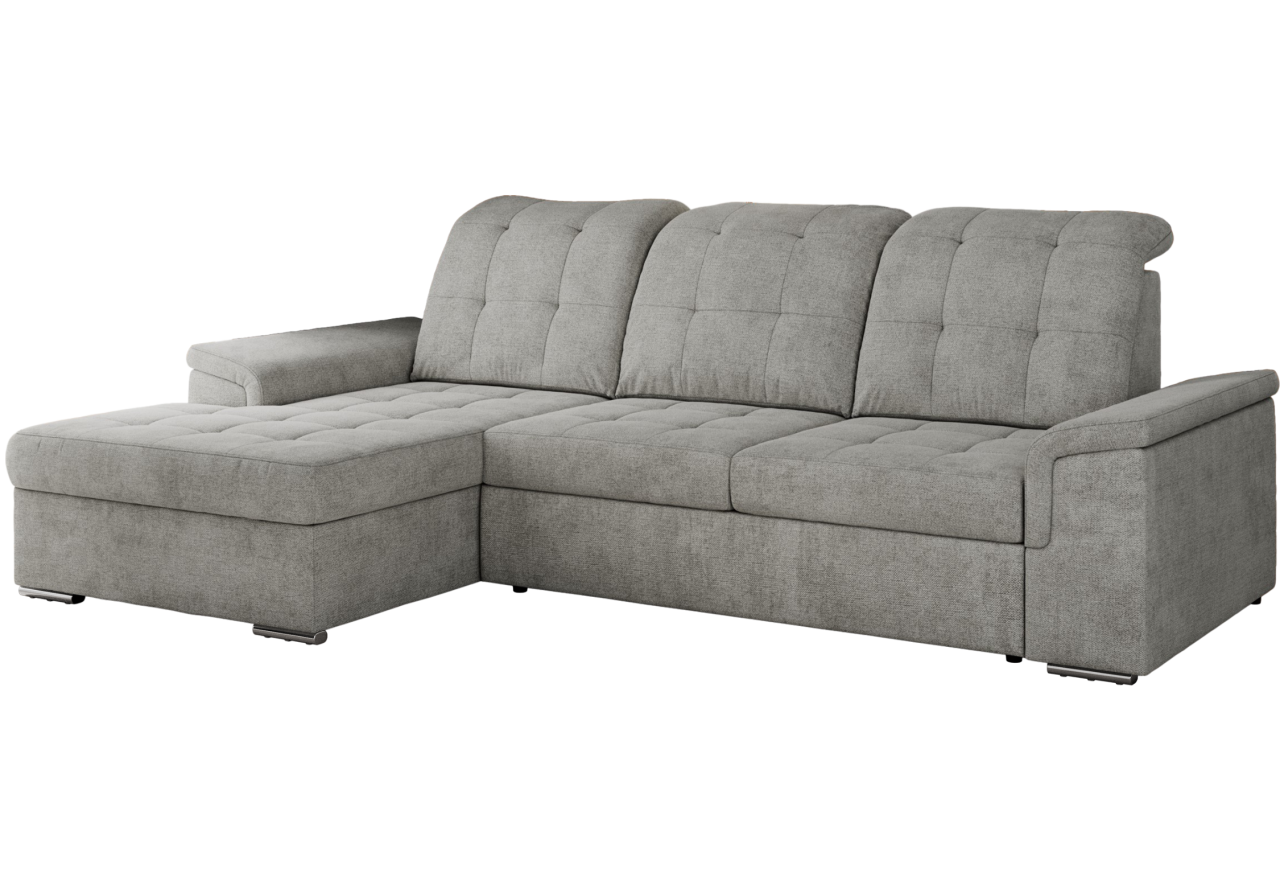 Narożnik MADRITO L - strona lewa - jasnoszary, struktura