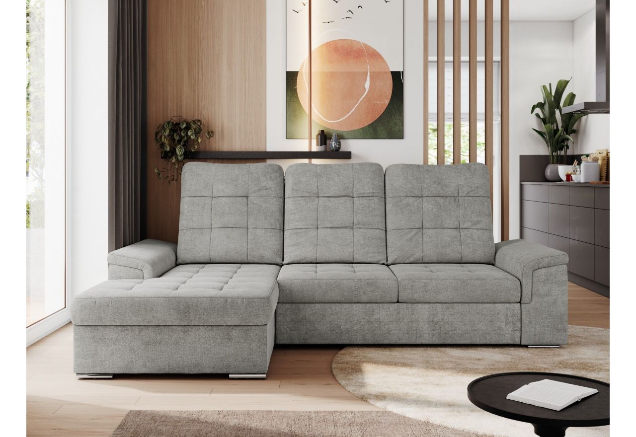 Narożnik MADRITO L - strona lewa - jasnoszary, struktura