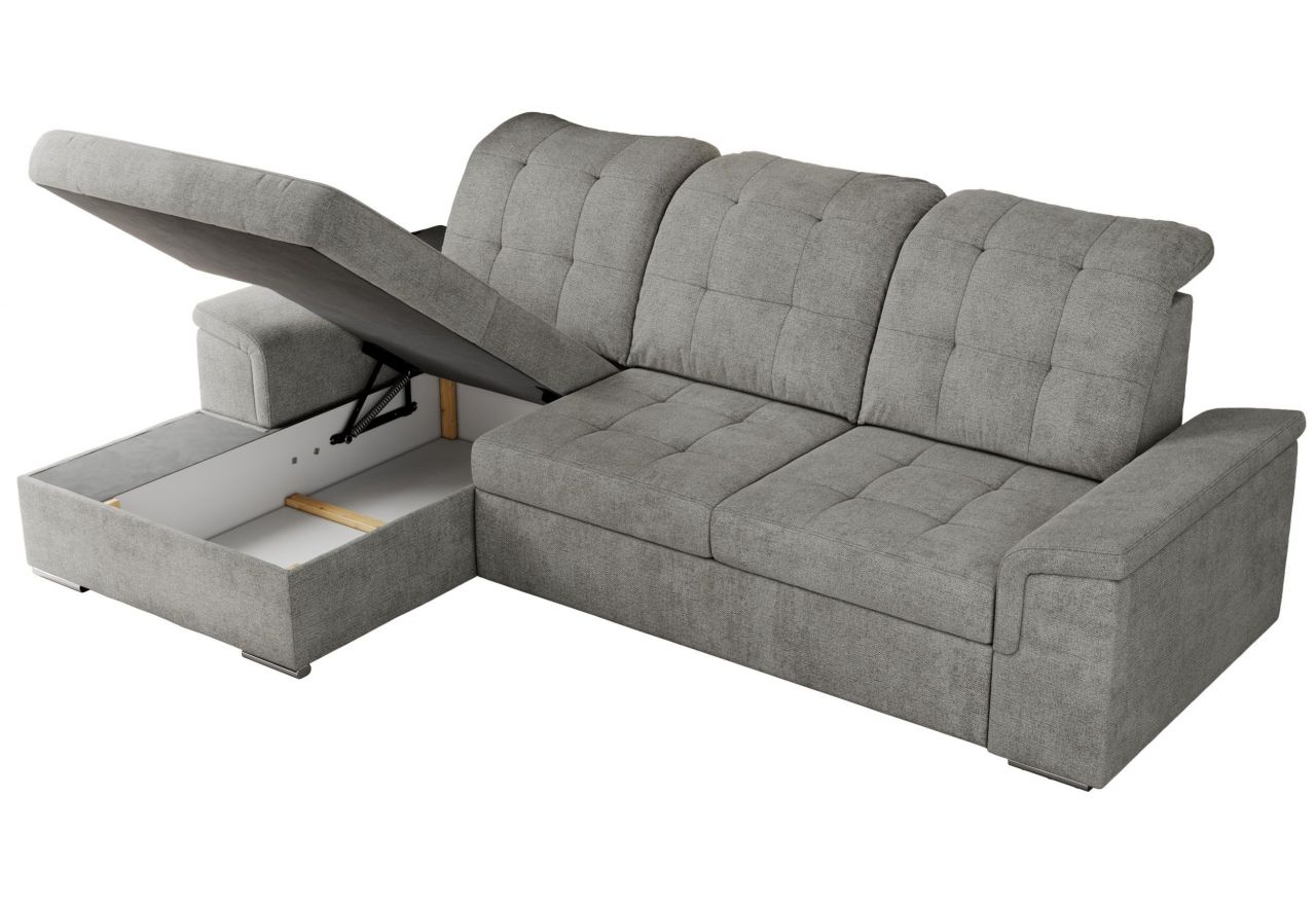 Narożnik MADRITO L - strona lewa - jasnoszary, struktura