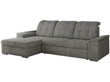 Narożnik MADRITO L - strona lewa - szary, struktura