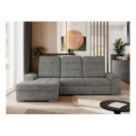 Narożnik MADRITO L - strona lewa - szary, struktura