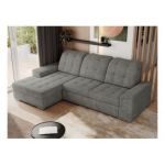 Narożnik MADRITO L - strona lewa - szary, struktura