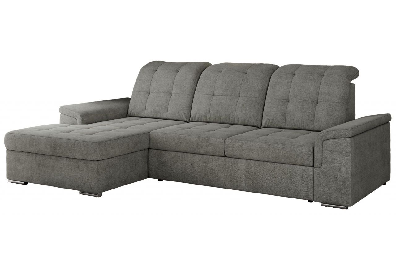 Narożnik MADRITO L - strona lewa - szary, struktura