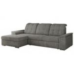 Narożnik MADRITO L - strona lewa - szary, struktura