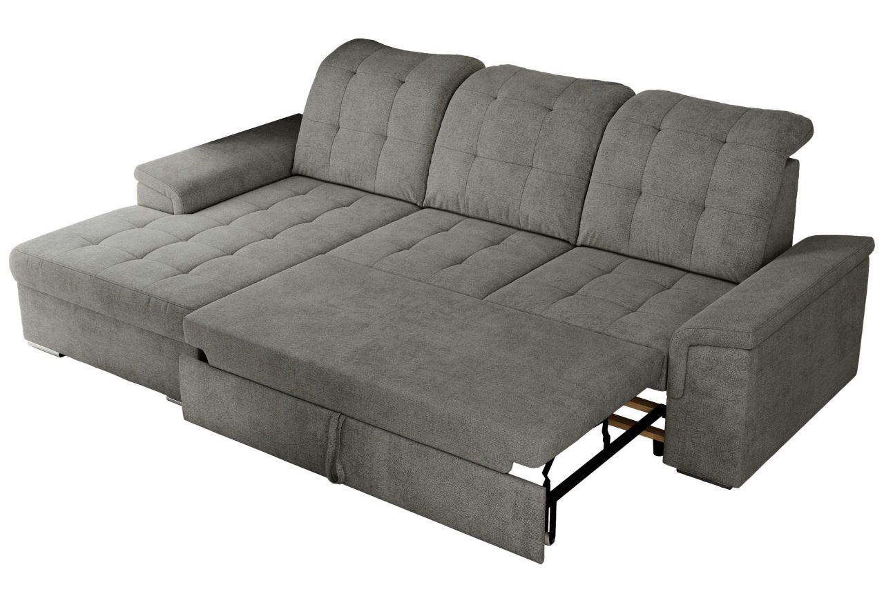 Narożnik MADRITO L - strona lewa - szary, struktura