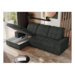 Narożnik MADRITO L - strona lewa - ciemnoszary, struktura