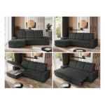 Narożnik MADRITO L - strona lewa - ciemnoszary, struktura