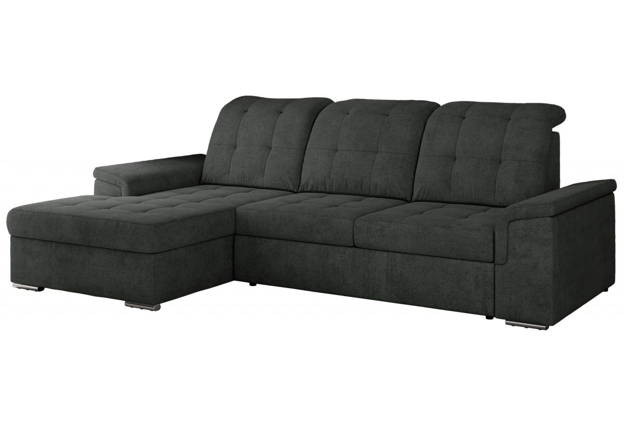 Narożnik MADRITO L - strona lewa - ciemnoszary, struktura