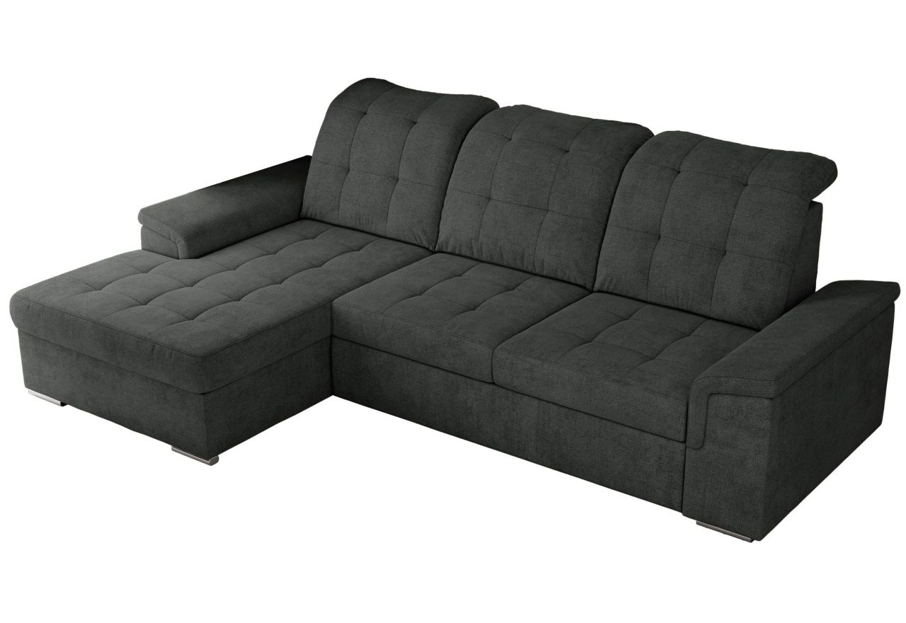 Narożnik MADRITO L - strona lewa - ciemnoszary, struktura